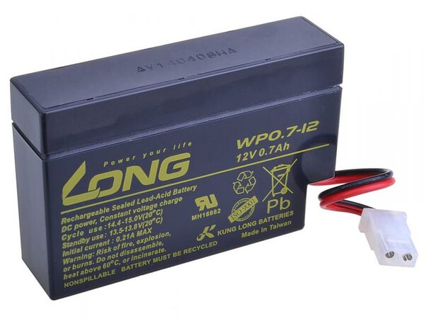 Baterie Avacom Long 12V 0,7Ah olověný akumulátor AMP (WP0.7-12)