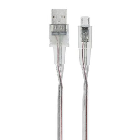 Riva 6000 TR1 micro USB kabel 1,2m, transparentní