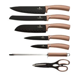BERLINGERHAUS Sada nožů ve stojanu 8 ks Rosegold Metallic Line BH-2561