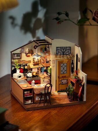 RoboTime 3D Dřevěné puzzle Útulná kuchyně