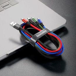 Datový kabel Baseus 4v1 microUSB+USB-C+2xLightning 1,2m 3,5A černý
