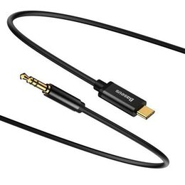 Audio kabel Baseus Yiven z USB-C na Jack 3,5mm jack černý