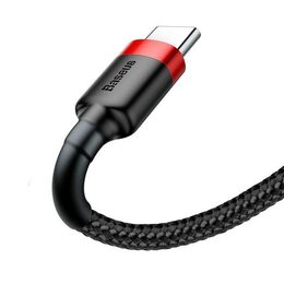 Datový kabel Baseus Cafule USB-C 2m 2A červeno-černý