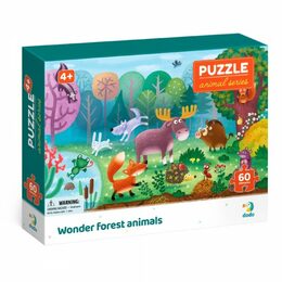 Puzzle Lesní zvířata/zvířátka 32x23cm 60 dílků v krabičce 24x18x4cm