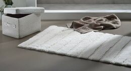 KELA Koupelnová předložka Megan 65x55 cm bavlna šedobílá KL-23580