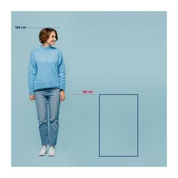 KELA Koupelnová předložka Maja 100% polyester mrazově modrá 80,0x50,0x1,5cm KL-23555