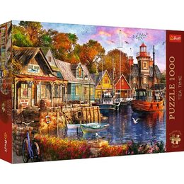 Puzzle Premium Plus - Čajový čas: Přímořský přístav 1000 dílků 68,3x48cm v krabici 40x27x6cm
