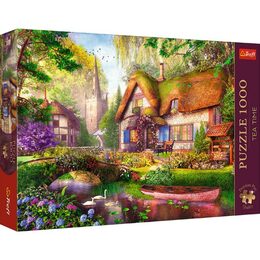 Puzzle Premium Plus - Čajový čas: Lesní chaloupka 1000 dílků 68,3x48cm v krabici 40x27x6cm
