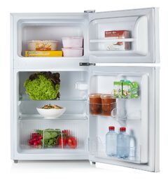 Lednice s mrazákem nahoře - bílá - Primo PR156FR, Objem chladničky: 61 l, Objem