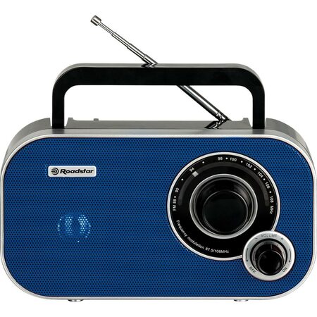 Rádio Roadstar, TRA-2235/BL, přenosné, FM, síť, baterie, barva modrá