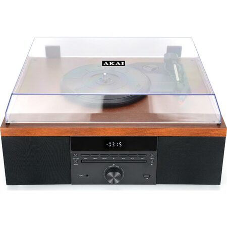 Gramofon AKAI, ATT-14BT, CD přehrávač, Bluetooth 5.0, displej, FM, USB, AUX IN,
