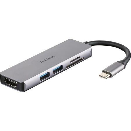 USB Hub D-Link USB-C/HDMI, 2x USB 3.0, SD, Micro SD