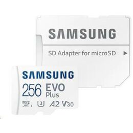 Paměťová karta Samsung Micro SDXC EVO Plus 256GB UHS-I U3 (130R/30W) + SD adaptér