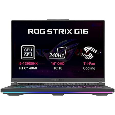 Ntb Asus ROG Strix G16 i9--13980HX, 16", 2560 x 1600 (WQXGA) , RAM 32GB, SSD 1024 GB, NVIDIA® GeForce RTX™ 4060 - 8GB,Microsoft Windows 11 Home  - šedý