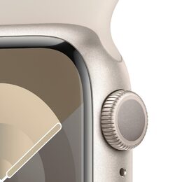 Chytré hodinky Apple Watch Series 9 GPS 41mm pouzdro z hvezdně bílého hliníku - hvězdně bílý sportovní řemínek - S/M