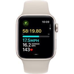 Chytré hodinky Apple Watch SE 2023 GPS 40mm pouzdro z hvezdně bílého hliníku - hvězdně bílý sportovní řemínek - S/M