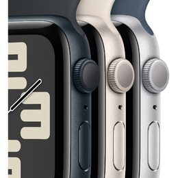 Chytré hodinky Apple Watch SE 2023 GPS 40mm pouzdro z hvezdně bílého hliníku - hvězdně bílý sportovní řemínek - S/M