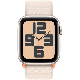 Chytré hodinky Apple Watch SE 2023 GPS 40mm pouzdro z hvezdně bílého hliníku - hvězdně bílý provlékací sportovní řemínek