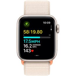 Chytré hodinky Apple Watch SE 2023 GPS 40mm pouzdro z hvezdně bílého hliníku - hvězdně bílý provlékací sportovní řemínek