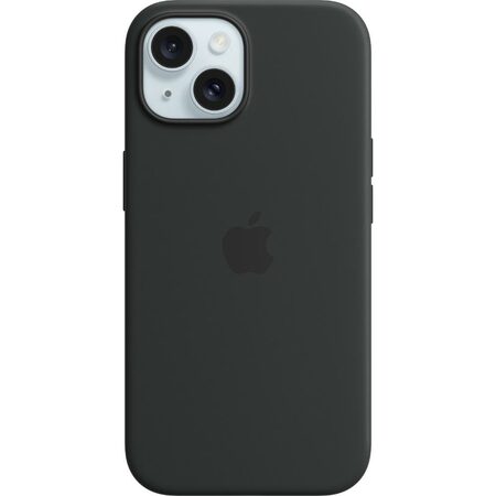 Kryt na mobil Apple Silicone Case s MagSafe pro iPhone 15 - černý