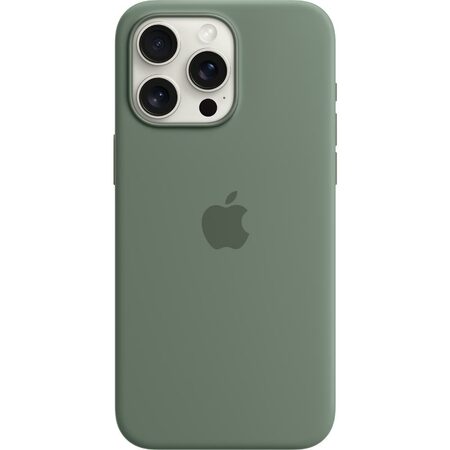 Kryt na mobil Apple Silicone Case s MagSafe pro iPhone 15 Pro Max - cypřišově zelený
