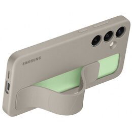 Kryt na mobil Samsung Silicone Grip s poutkem na Galaxy S24+ - béžový