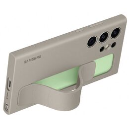 Kryt na mobil Samsung Silicone Grip s poutkem na Galaxy S24 Ultra - béžový