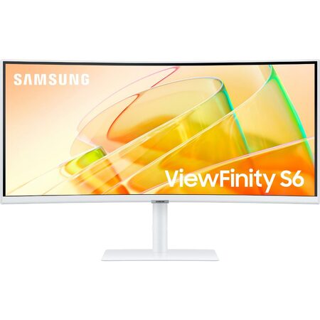 Monitor Samsung ViewFinity S6 S65TC 34",LED podsvícení, VA panel, 5ms, 3000: 1, 350cd/m2, 3440 × 1440, - bílý