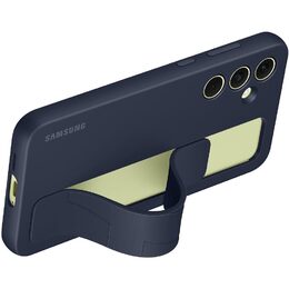 Kryt na mobil Samsung Galaxy A55 s poutkem - černý/modrý