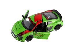 Auto Kinsmart 2020 Audi R8 Coupé 1:36 kov/plast 12,5cm 4 barvy na zpětné natažení 12ks v boxu